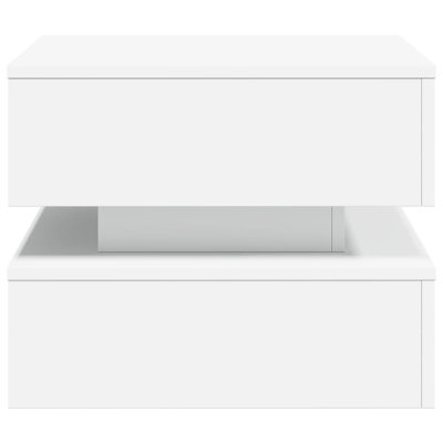 Coffee Table With LED Lights 19.7"X19.7"X15.7"