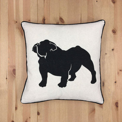 Bulldog With Polyester Insert Pillow