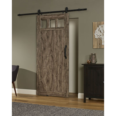 Paneled PVC/Vinyl Millbrooke Barn Door with Installation Hardware Kit -  LTL Home Products, MLB3684WGGKD