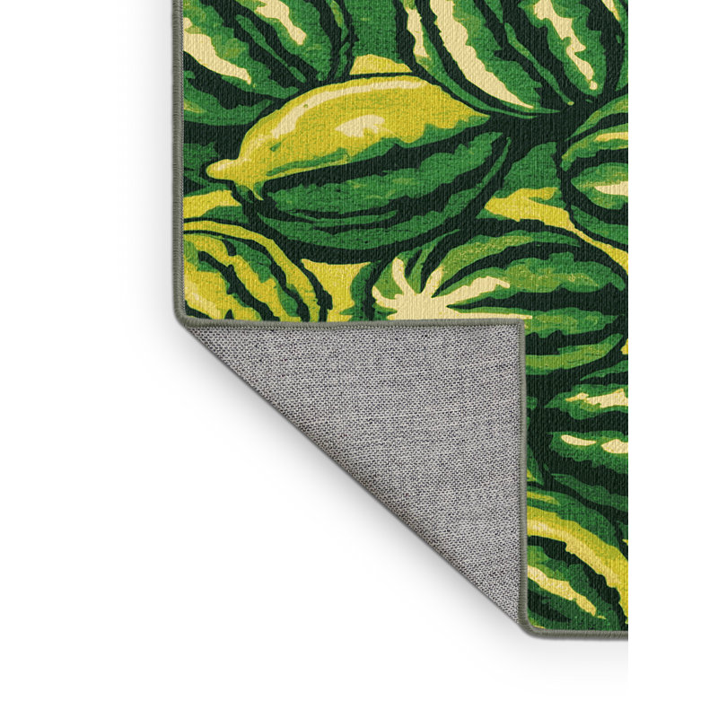  Tapis lavable avec fruits melon pépino, Carré 8 pi