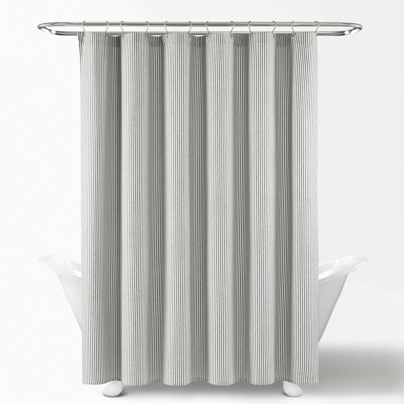 Bruno Striped Shower Curtain, Gray