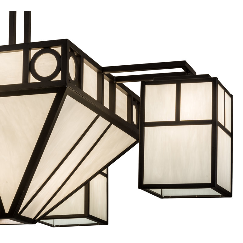 Oil Rubbed Bronze 9-Light Geometric LED Chandelier
