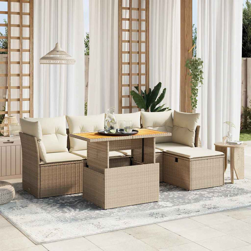 Grand canapé modulaire en rotin PE Vidaxl