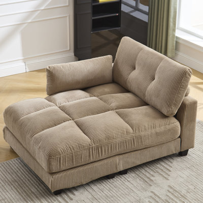 Modern Sleeper Sofa Couch Bed,Oversized Chaise Lounge Chair Cozy Cloud Couch by Latitude Run