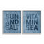 «Summer Beachy Phrases Single Photo Frame» par Victoria Barnes, 2 pièces sur toile-936202749