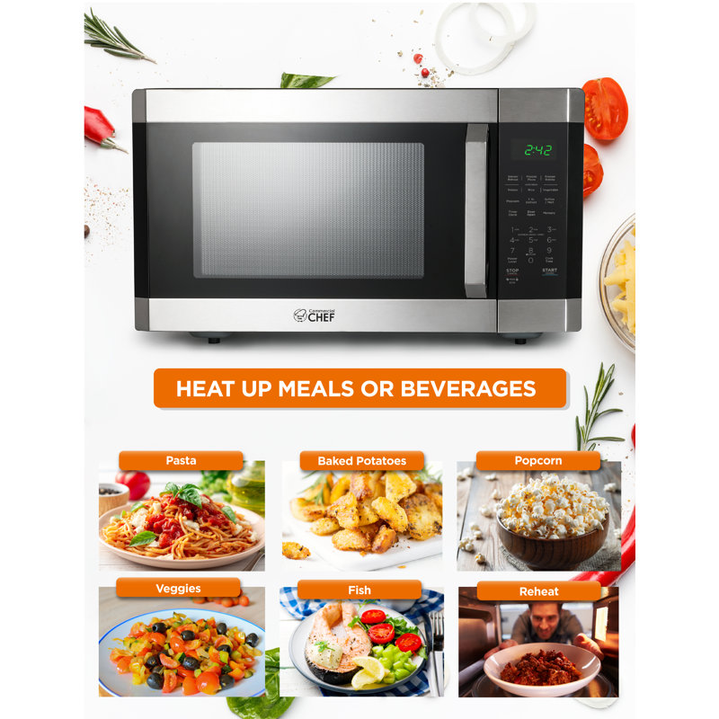 CHM Series Commercial Chef 21.8" 1.6 cu ft. 1100 - Watt Countertop Microwave