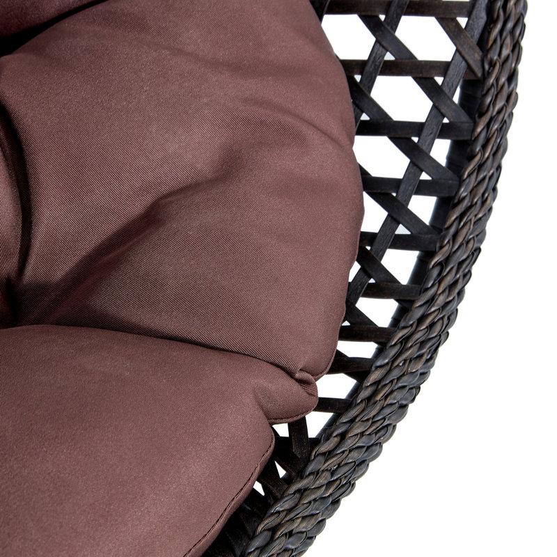 Fauteuil à œufs suspendu avec support et coussins, chaise pivotante robuste pour patio intérieur, porche et chambre à coucher | Idée de cadeau