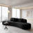 132.3'' Wide half moon design curved sofa-332414738