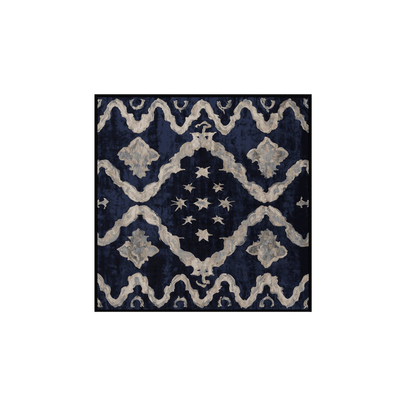 Tapis gris soyeux et moelleux, Carré 7 pi
