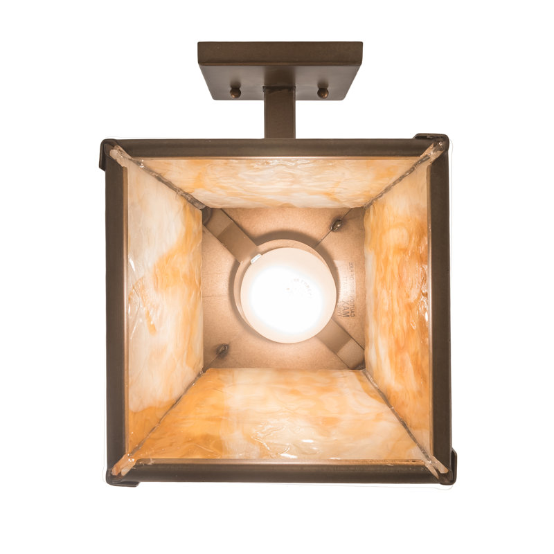 1 - Light Armed Sconce, Antique Copper, Beige