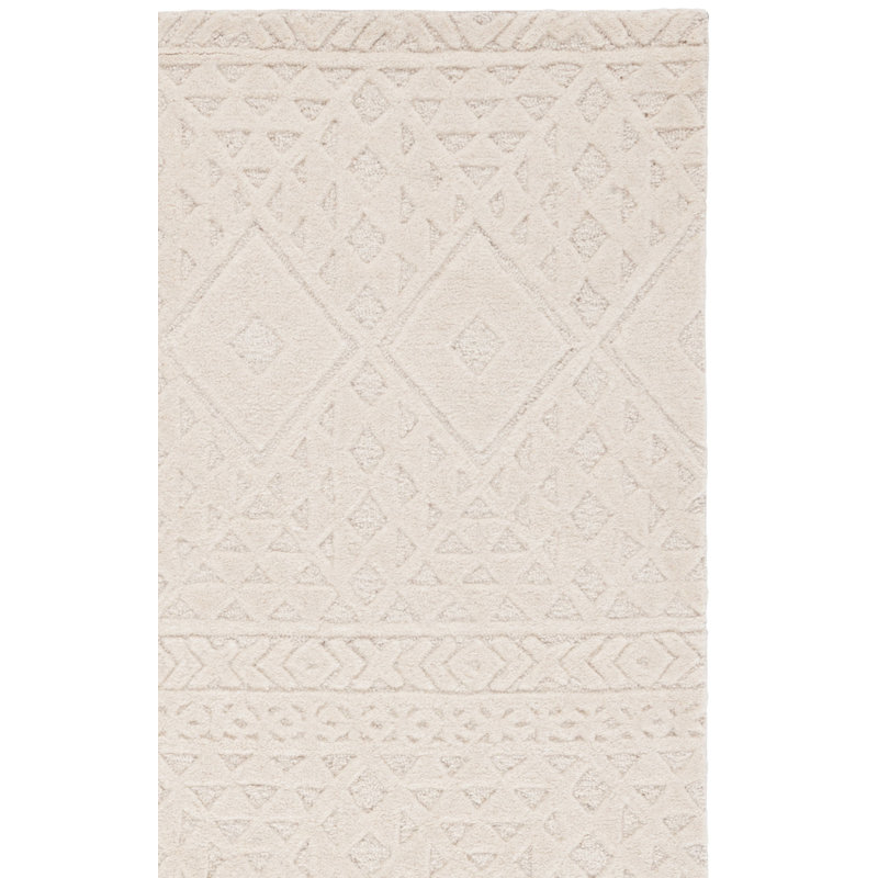 Kennedie Hand Tufted Wool & Cotton Geometric Shapes Rug, Square 6'