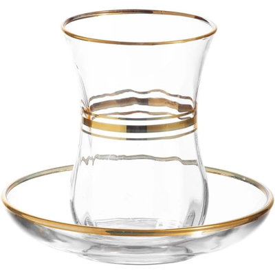 Handmade Glass Porcelain Teacup and Saucer