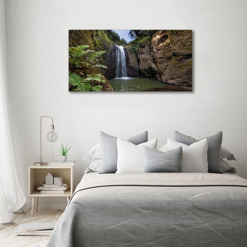 Waterfall In Sardinia - Wrapped Canvas Print, Canvas, 70cm H x 140cm W