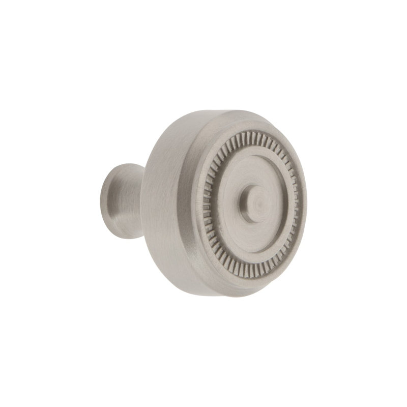 Soleil Round Knob, Satin Nickel