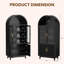 Grande armoire de rangement arquée 70,8 po-1832475013-1832475012