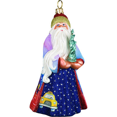 Glitterazzi Santa NY Santa with Statue of Liberty
