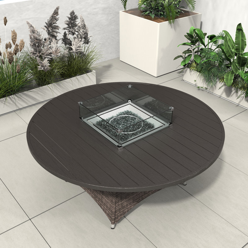 Foyer de table en aluminium H 27,56 po x l 71,65 po Pomos