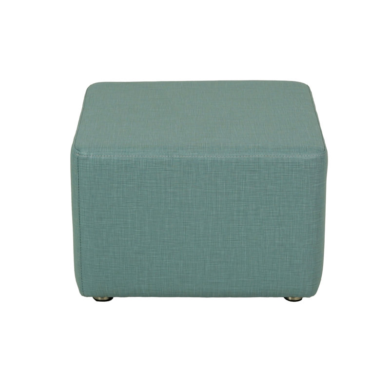 Pro Series Upholstered Square Ottoman 12" Height, Aqua