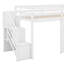 Lit mezzanine simple avec escalier de rangement et fenêtre-119971409