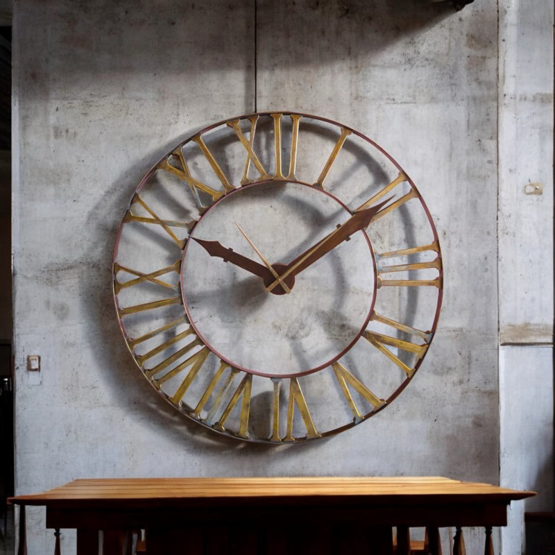 Asher Metal Skeleton Wall Clock