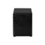 Table de chevet pour chambre à coucher, revêtue de similicuir noir, 2 rangements, transitionnel, l 20,5 po x P 16,49 po, H 21,37 po, 2 tiroirs