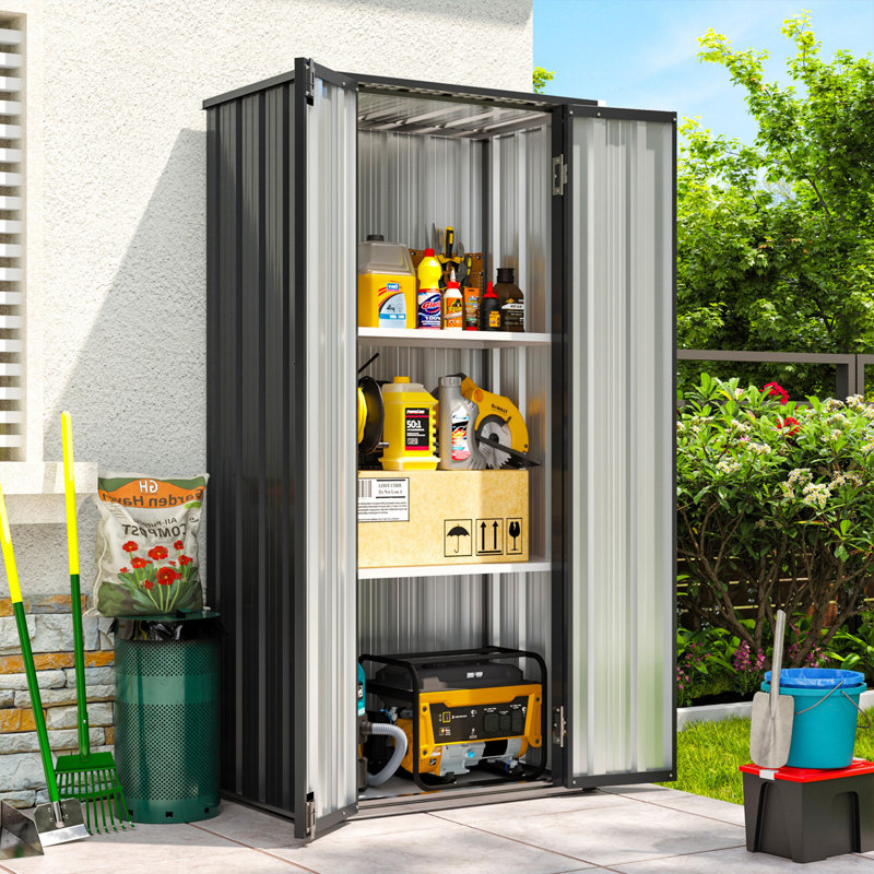 2.5 × 1.5ft Garden Metal Storage Cabinet Waterproof