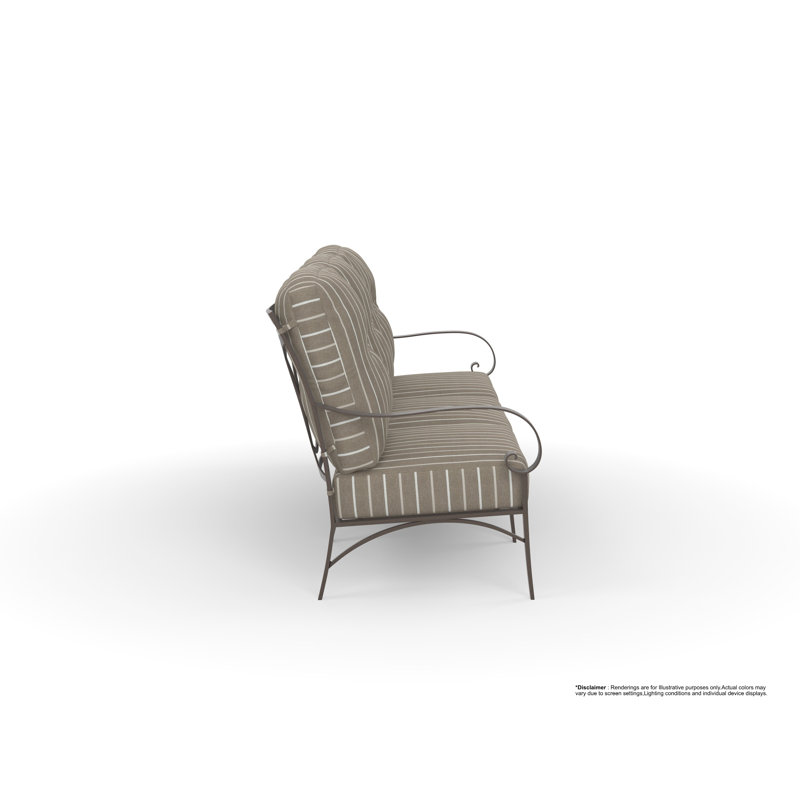 Pasadera Outdoor 3 - Seat Patio Sofa, Namibia Grey, Copper Creek