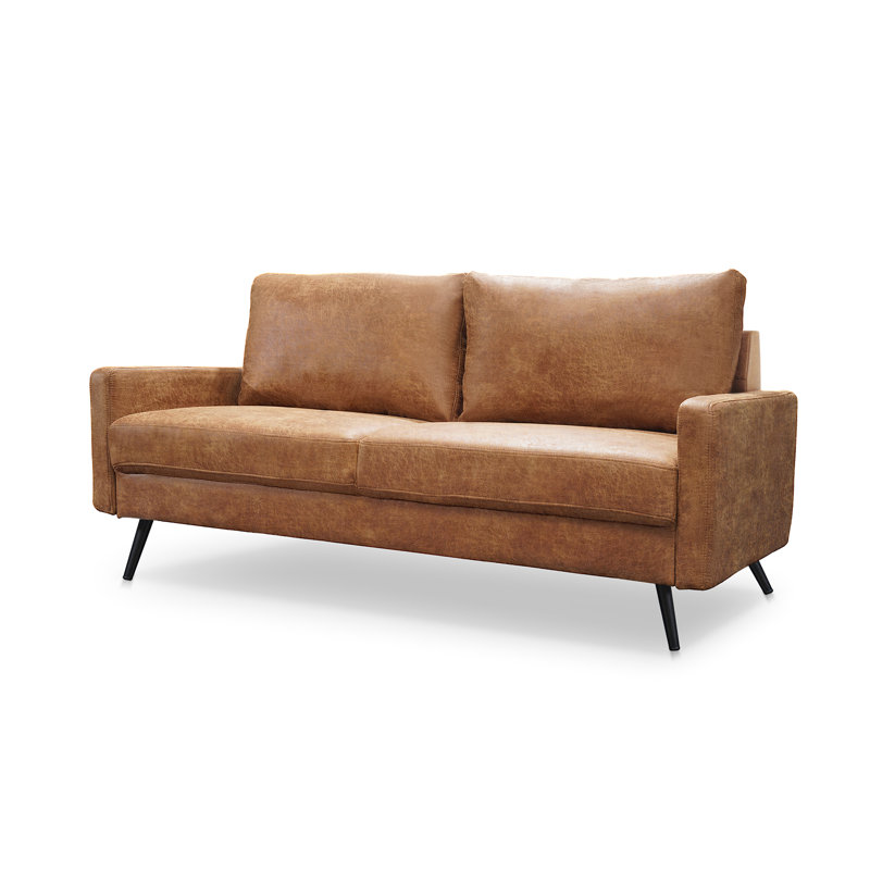 Canapé Cranford, Microfibres brunes, H 33 po x l 70 po x P 31 po