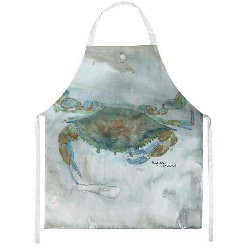 Tablier de pied en aquarelle crabe