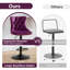 Ensemble de table de bar rotatif à hauteur réglable avec tabourets en velours Modern-613068569-613068570