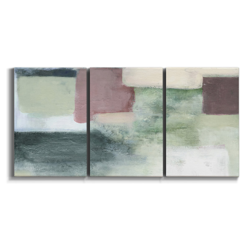 Doux distance - Toile encadrée multi-pièces, H 27 po x l 54 po x P 2 po