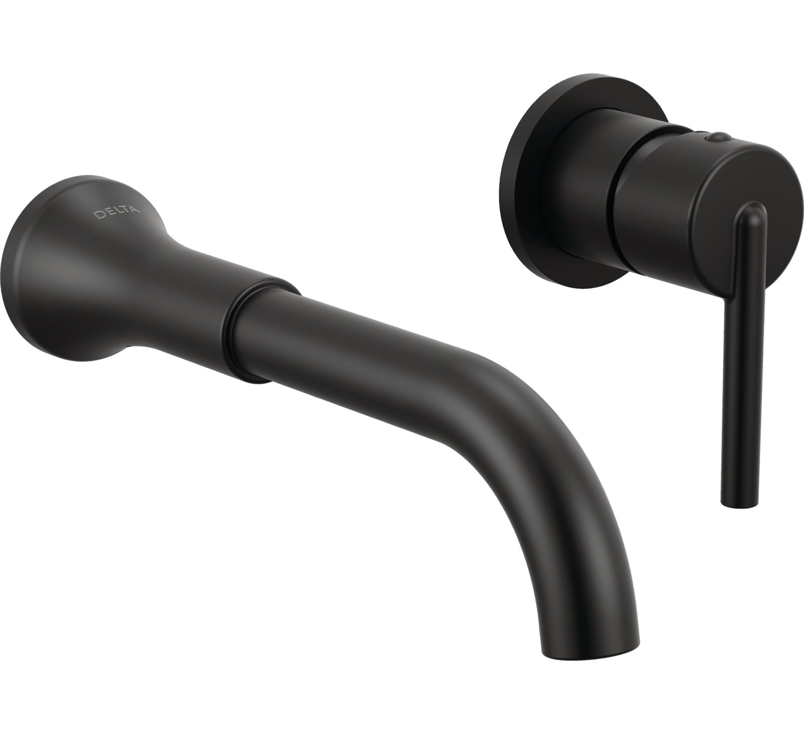 Trinsic Wall-Mounted Bathroom Faucet, Matte Black