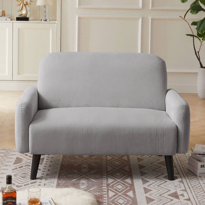 Loveseat For Small Space, Light Gray