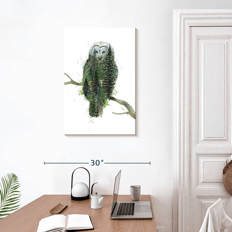 Hibou vert, H 30 po x l 20 po