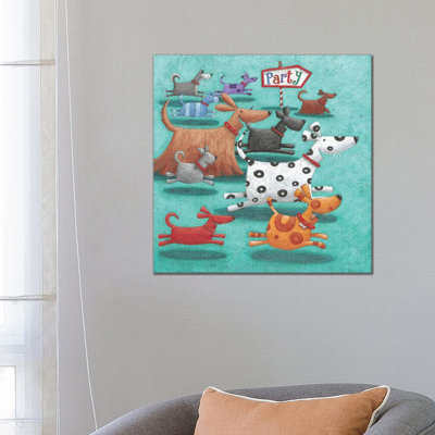 Party 1 Piece Wrapped Canvas Wall Art