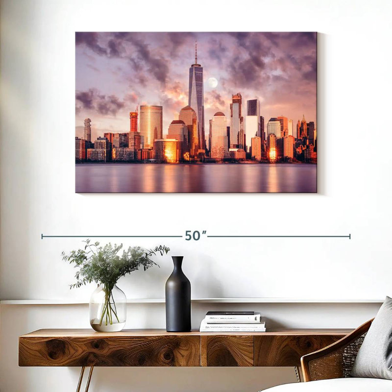 Ravi NYC Spring Sunset, 26" H x 39" W