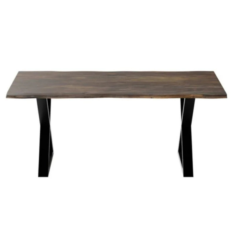 Table de salle à manger 67 po Acacia, Dark Brown Wood