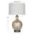 Glass Champagne Table Lamp with Drum Shade