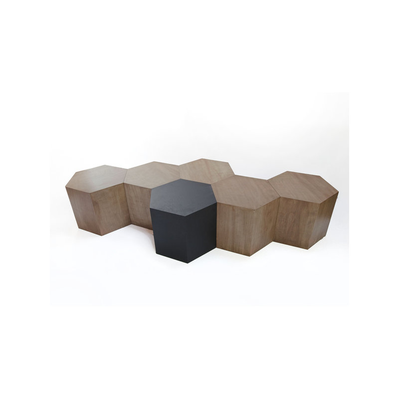 Coffee Table, Matte Black, 16"H x 20"L x 17.3"W