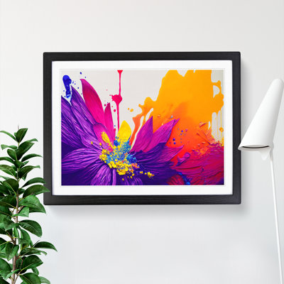 Glamorous Modern Flower - Framed Print
