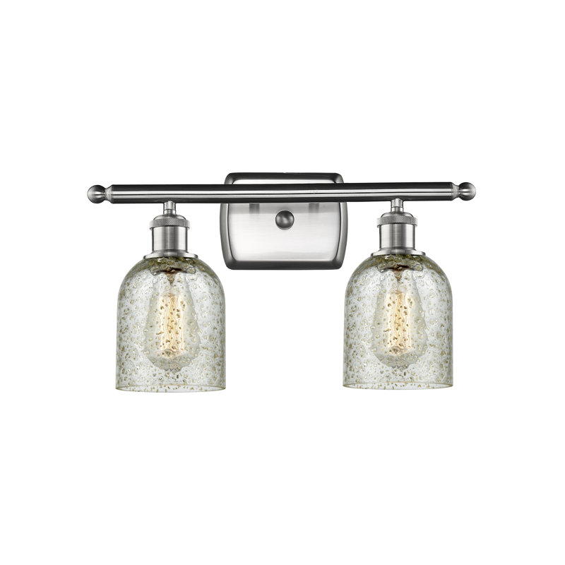 Éclairage de salle de bain à intensité variable 2 lumières Vella, Ampoule incandescente rétro de 60 watts, Mica
