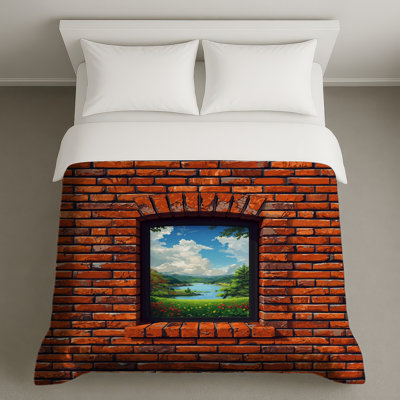 Window Brick Wall Duvet Covers