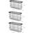 3-Piece Kitchen Cabinet Door Storage Boxes Black