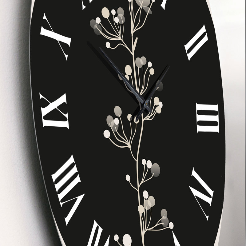 Horloge murale abstraite monochrome rétro, Très grand