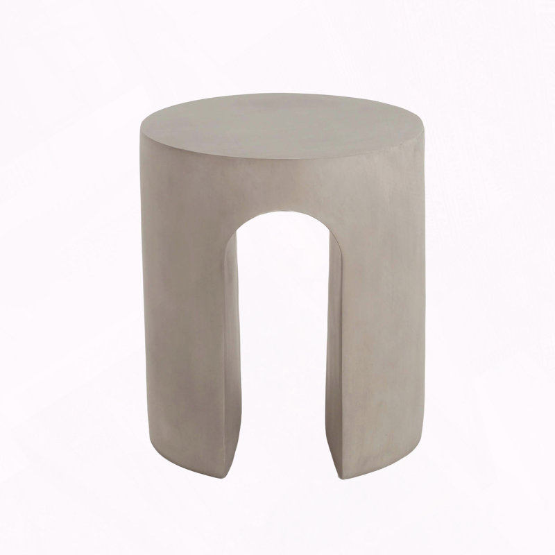 Table d'appoint ronde MGO à mouvement facile, Gris clair