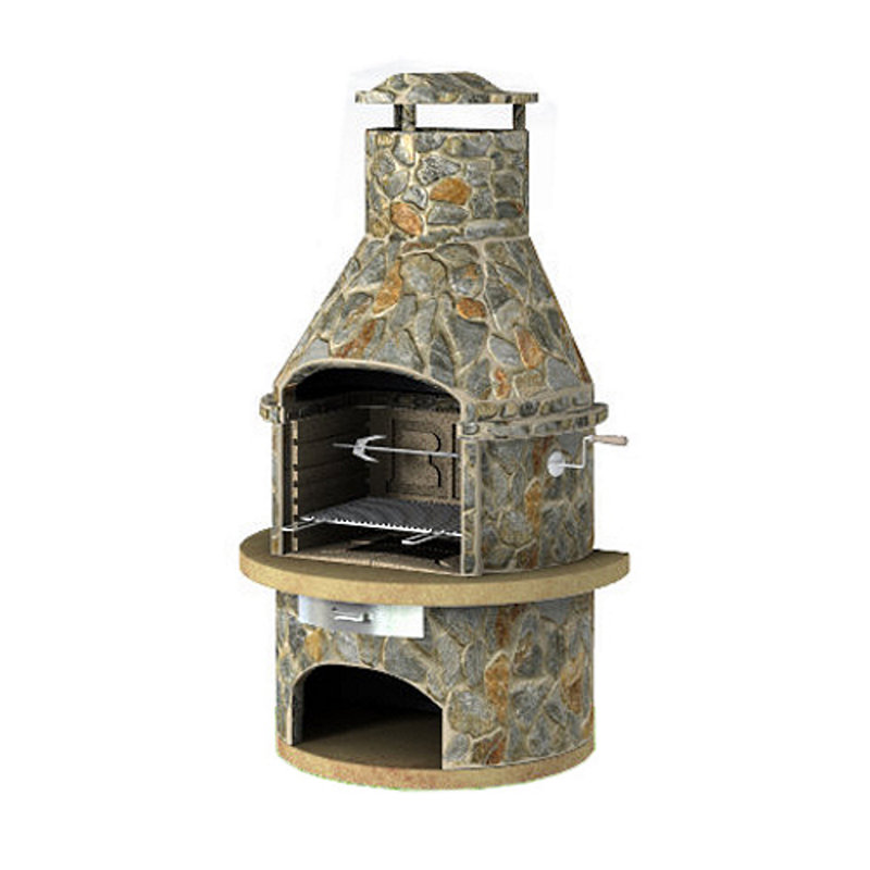 Rondo Masonry BBQ - Charcoal, Gold/Light Grey