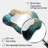 Vallory Gold Teal Ocean Spiral III - Abstract Spirals Asymmetrical Unique Wall Mirror, Modern Cloud Mirror, Printed Metal Art-2027004941