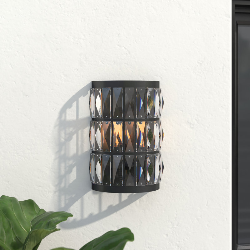 Corden Steel+Crystal Flush Mounted Sconce