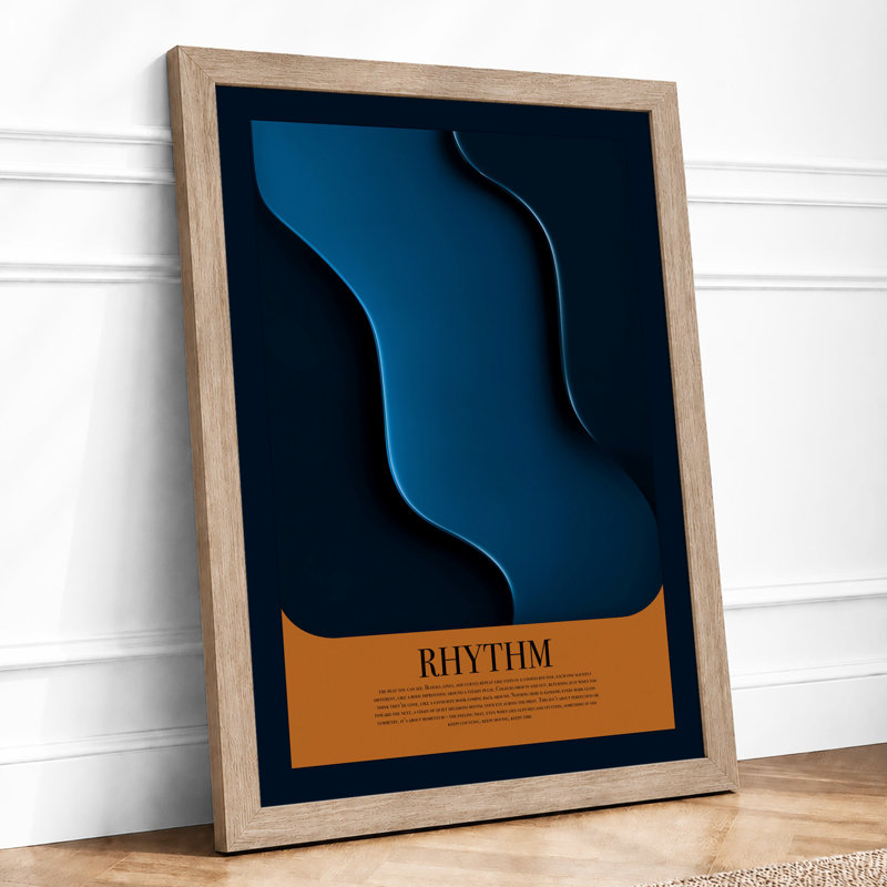 Rhythm In Flow Typography - Print, A4 - 29.7 x 21.0 cm, Oak