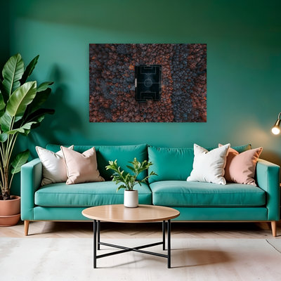 «Hidden Forest Soccer Field Abstract Contemporary Autumn Forest», reproduction d'art murale
